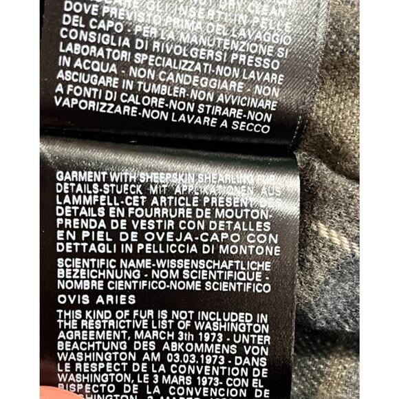 MATCHLESS London Sz 40 XS S Black Waxed Shearling Trim Lined Jacket Coat Sheffie - Picture 14 of 16